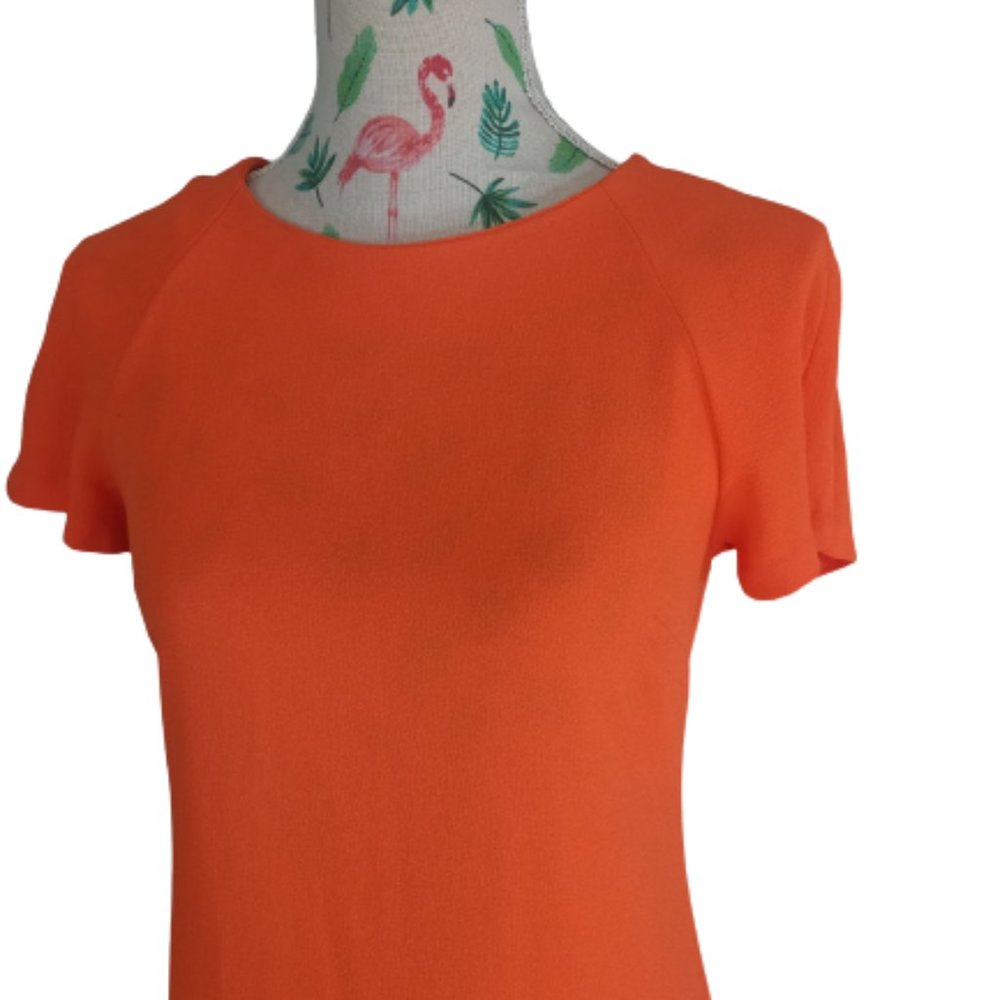 Target simple shift dress in bright orange (size 6) - Picture 2 of 5